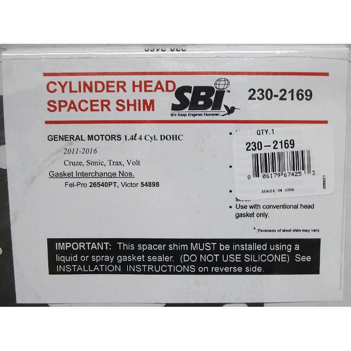 Cylinder Head Saver Shim Compatible With :  2013-2021 Buick Encore L4, 1.4L /83 CID DOHC 16 Valve, Ecotec Turbo, Vin : B, LUV - 2013-2021 Chevolet  Trax L4, 1.4L /83 CID DOHC 16 Valve, Ecotec Turbo, Vin 9, B, C, LUV - 2014-2016 Cadillac ELR L4, 1.4L / 85 CID DOHC 16Valve, Ecotec Hybrid Vin : 4, LUU