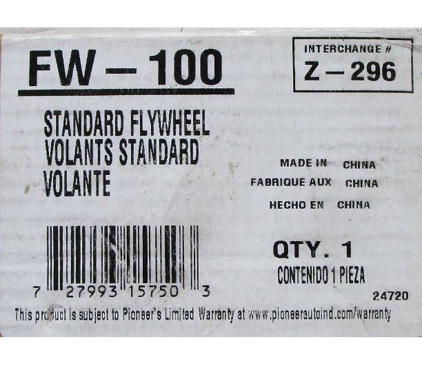 Pioneer Clutch Flywheel FW-100 Compatible With : Chevrolet K20 L6, 4.1L 250cid / V8, 5.7L 350cid / V8, 5.0L 305cid ( Teeth 168 Inches, Outer Diameter 14.13'', 11.00'' Clutch, Ctr Hole 2.467'', Fly wheel Pitch 14-12 )