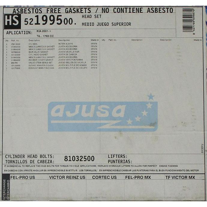 2001-> TB... 1793 CC Engine Cylinder Head Compatible With : 1998-2001 kia Sephia, Spectra L4, 1.8L / 1793 DOHC 16 Valve