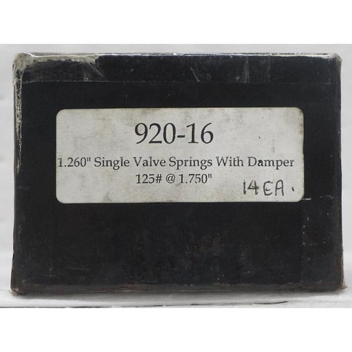 [920-16VS] 920-16 - Engine Works - 1.260'' Single Valve Spring With Damper 125#1.750