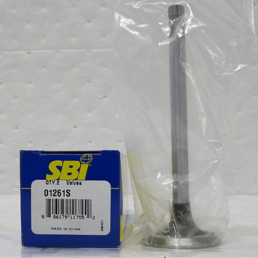 [01261SSBI] Cylinder Exhaust Valve Compatible With :  2000 Chevrolet C2500 7.4L/454 C.I., OHV V8, Mercury Marine Mercruiser 7.4L/454 C.I., OHV 16 Valve 454 Generation IV, V, Head Diameter 1.720, Lenght 5.355, Angle 45, Stem Diameter 0.3716, Tip Lenght 0.2201