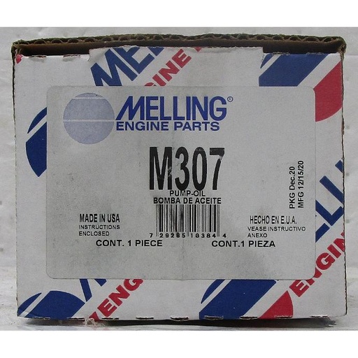 [M307MEL] Oil Pump Compatible With : 1991-1993 Avalanche 2500 V8, 8.0L /496 CID OHV 16 Valve, Vin : E, L, S, V, W, X, Y, Z, 2002-2006 C1500 V8, 7.4L / 454 CID OHV 16 Valve, Vin : N