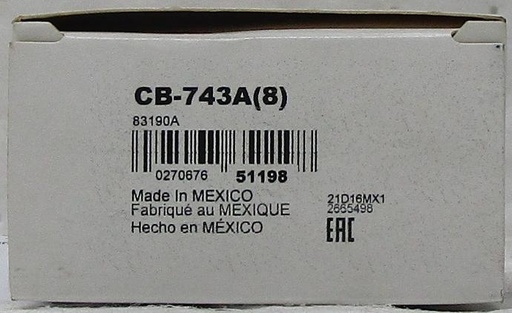 [CB-743A(8)CLE] Rod Bearing Set, Std Compatible With :  1966-2000 Chevrolet Big Block, 366, 396, 402, 427, and 454